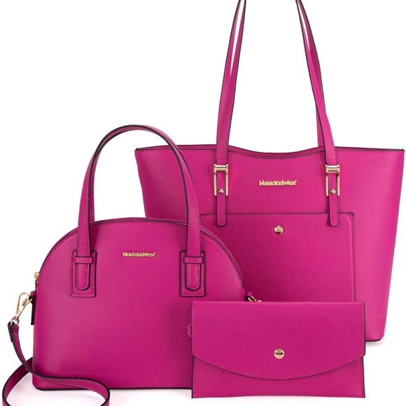 Montana West Handbags - New! Montana West 3 pc Purse Tote Bag & Wallet Set Shoulder Satchel Handbags